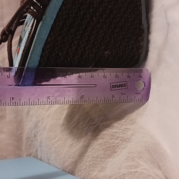 EXCHANGE by Charles David Blue/Brown Wedges 4" wrap up/around ankle tie size 6.5 - Picture 4 of 9